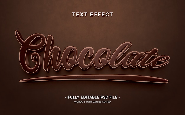 PSD chocolate text effect