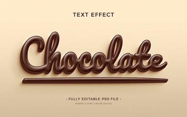 PSD chocolate text effect