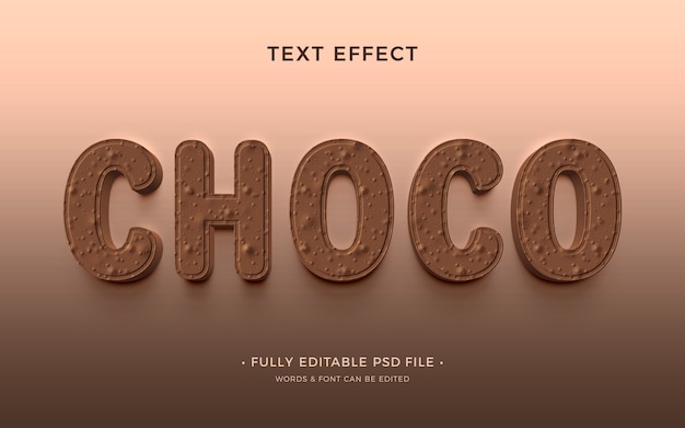 PSD chocolate text effect