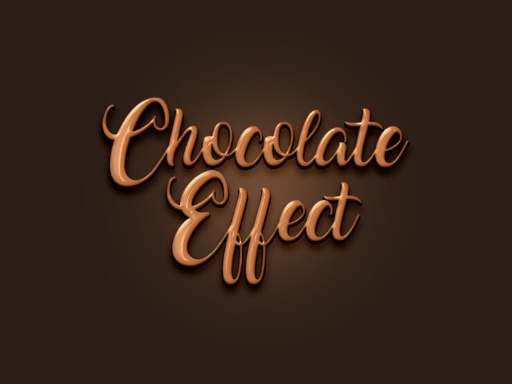 PSD chocolate text effect