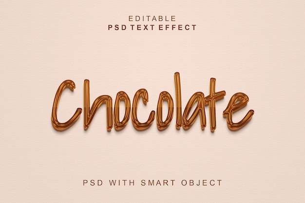 Chocolate text effect