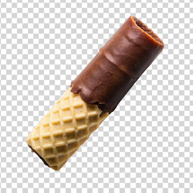 PSD chocolate waffle stick isolated on transparent background