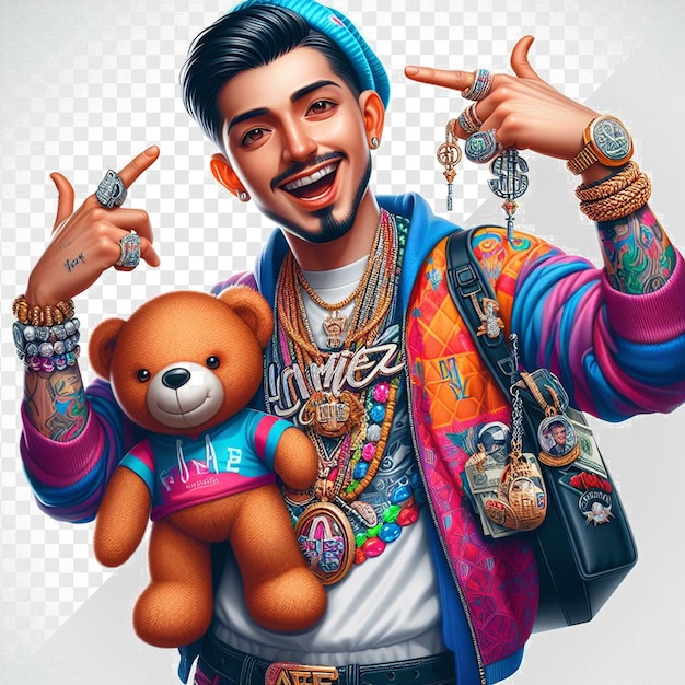 Cholo Gangster uit Los Angeles in Gstyle Hood Bro Pose geïsoleerd op transparante achtergrond Gezicht png