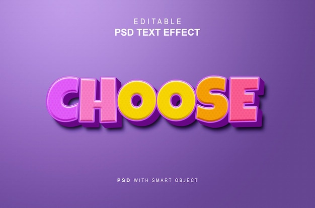 Choose text effect