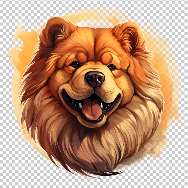 PSD chow chow mascot logo