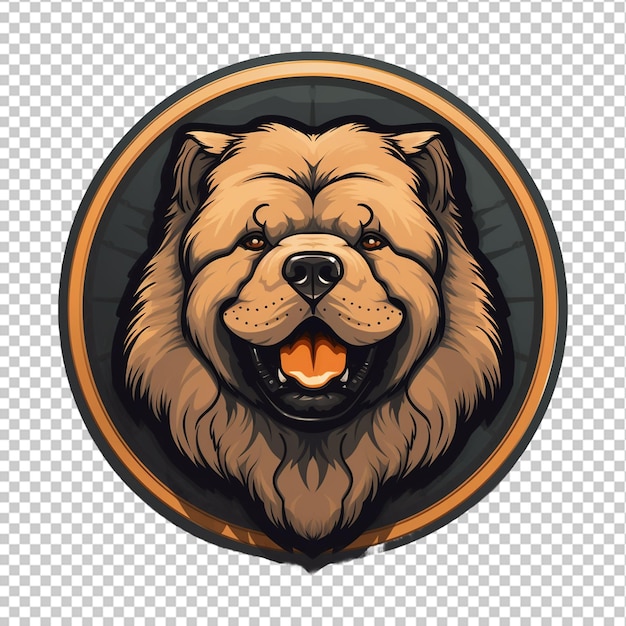 PSD logo della mascotte chow chow