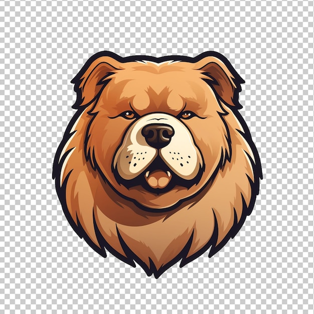 PSD logo della mascotte chow chow