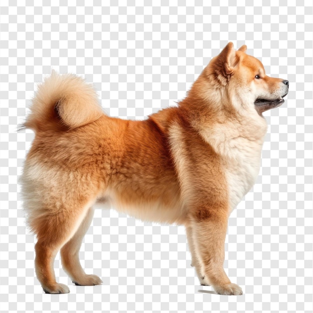 Chow chow side view full length on transparency background PSD