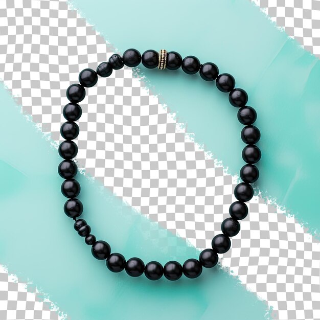 PSD christian beads in black set on a transparent background