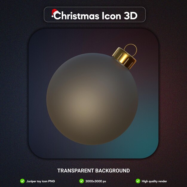 PSD クリスマス 3 d マット ブラック アイコン モダン エディション高品質のレンダリング