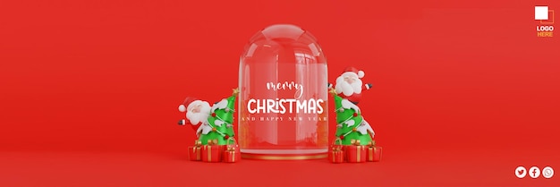 PSD 製品ディスプレイの3dレンダリングのクリスマスの背景