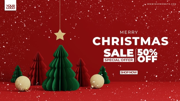 PSD christmas background for product display 3d rendering