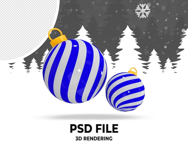 PSD Елочный шар 3d