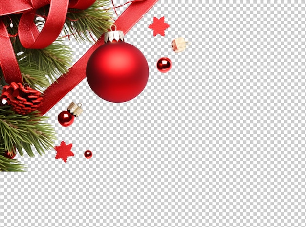 Palla di natale e gif e decorazione dell'albero di pino