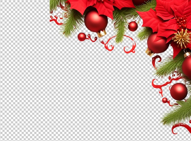 PSD christmas ball and gif and pine tree decoration