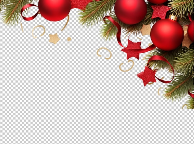 PSD palla di natale e gif e decorazione dell'albero di pino