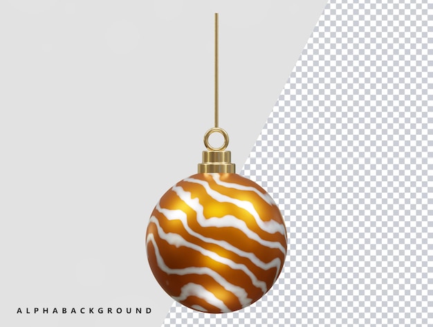 Christmas ball transparent 3d rendering illustration