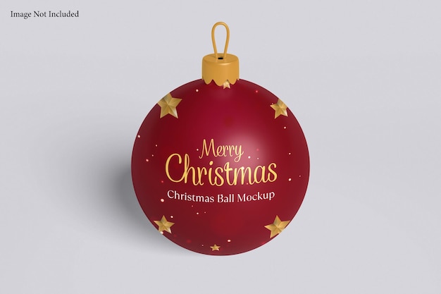 灰色の背景のクリスマスボールのカラーモックアップテンプレート