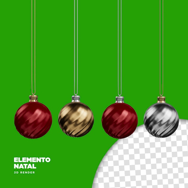 Christmas balls 3d render