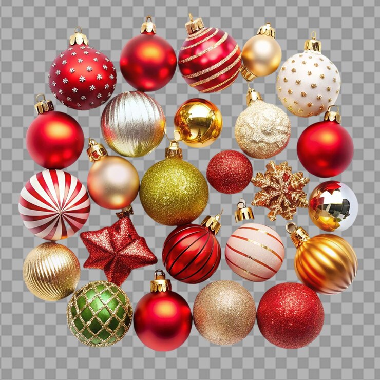 PSD クリスマスボール 透明な背景