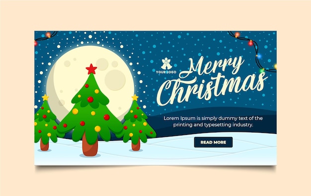 Christmas banner design template