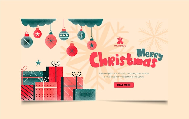 Christmas banner design template