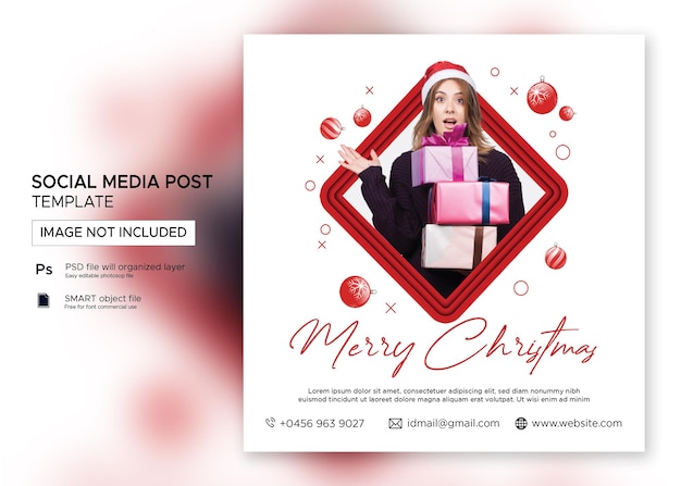 PSD christmas banner sale instagram post premium psd