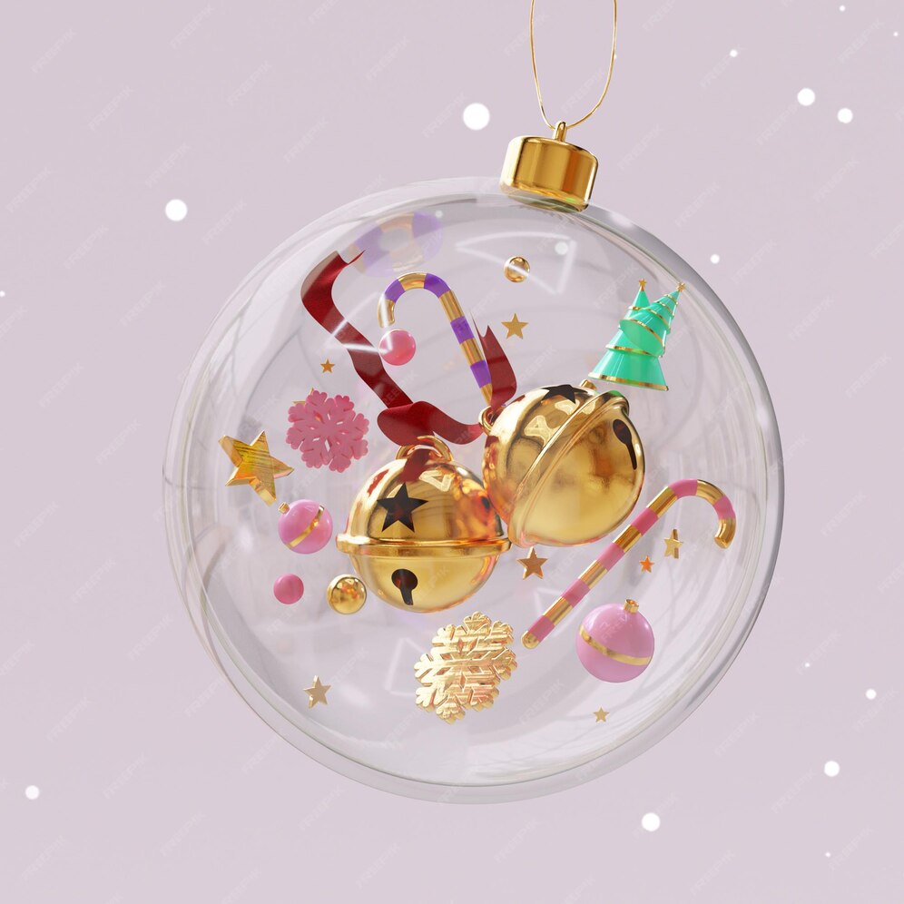 Premium PSD Christmas bauble 2024 style