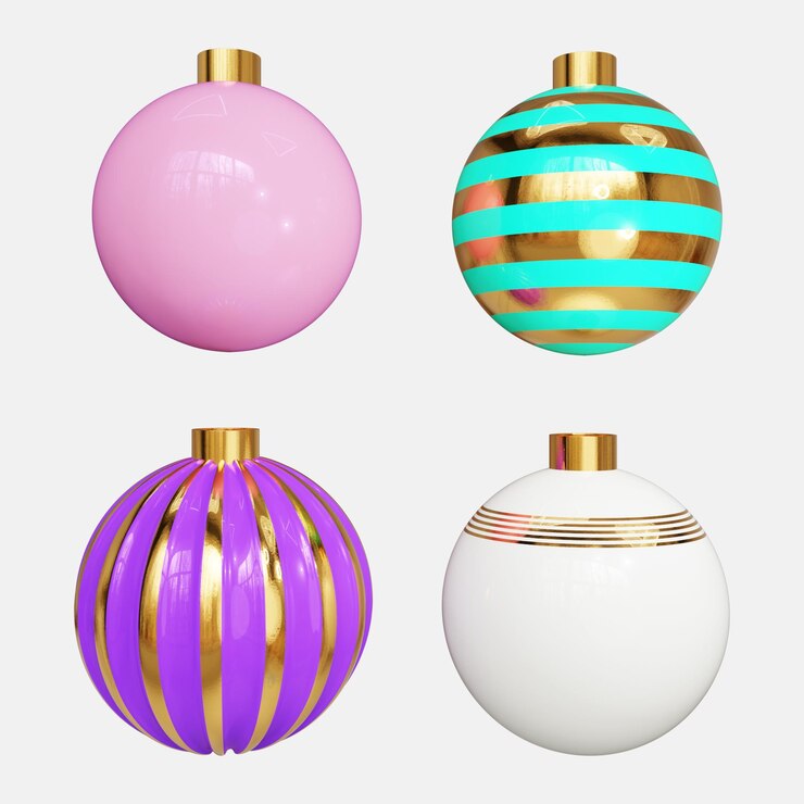 Premium PSD Christmas bauble 2024 style