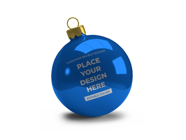 Christmas Bauble Ball Mockup Template Isolated