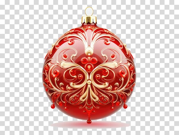 Christmas bauble on transparent background vector illustration