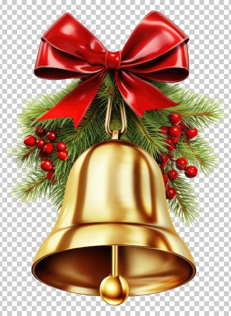 Christmas bell isolated on transparent background