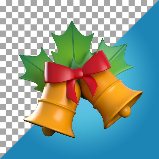 Christmas bells 3d icon