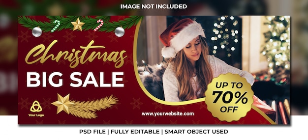 Christmas big sale banner web template