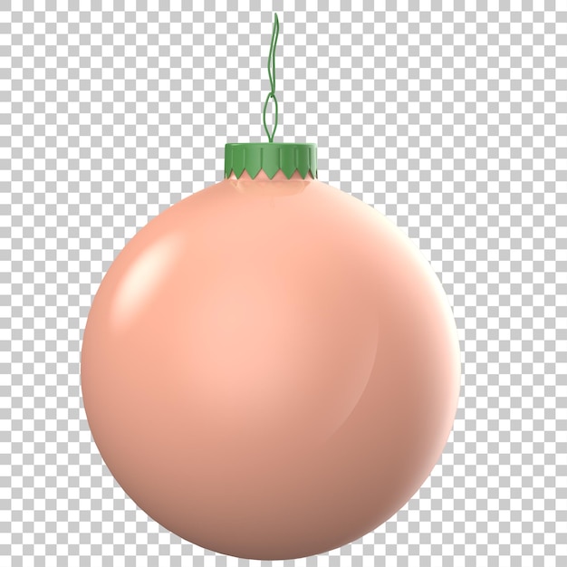 透明な背景の3dレンダリングイラストのクリスマス電球