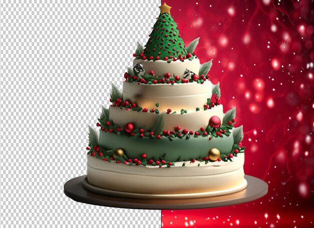 Christmas cake concept red