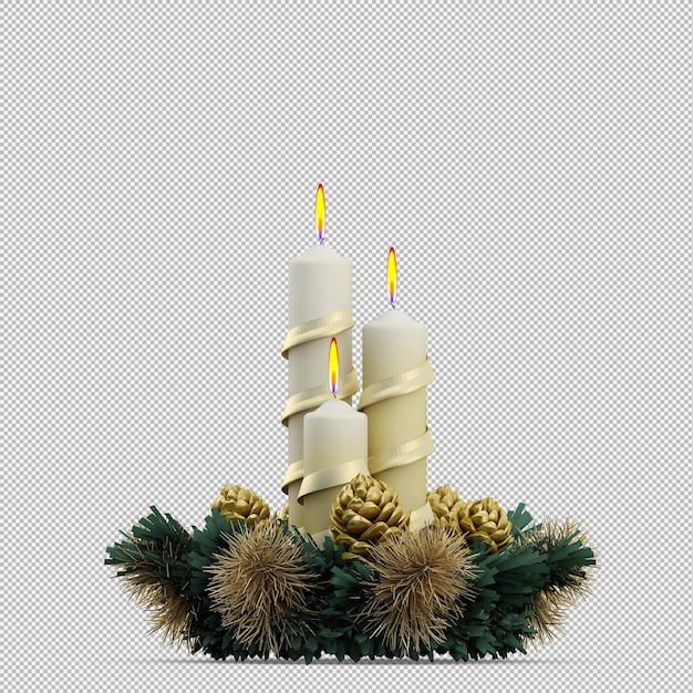 PSD christmas candles