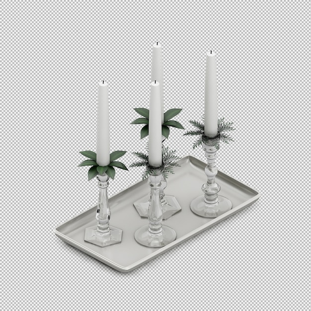 PSD christmas candles