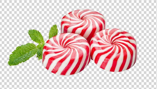 Christmas candy sweets isolated on transparent background