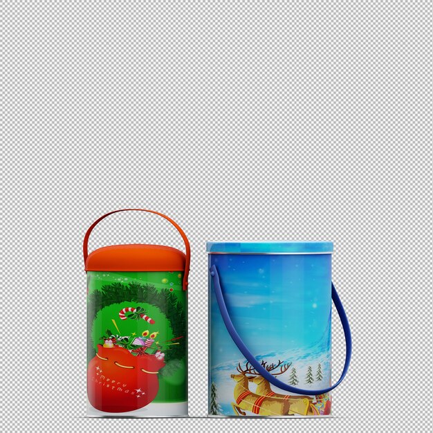 PSD christmas cans