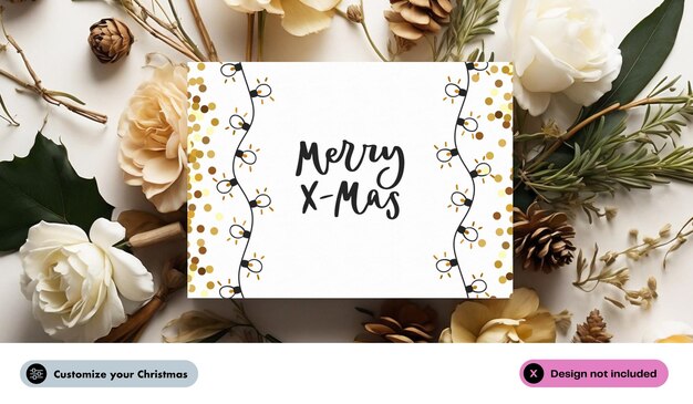 PSD christmas card mockup