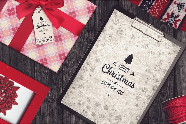 Mockup cartolina di natale