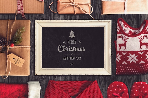 Christmas card mockup