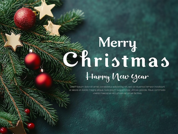 a christmas card with a christmas tree on the top of it