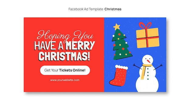 クリスマスのお祝いのfacebookテンプレート