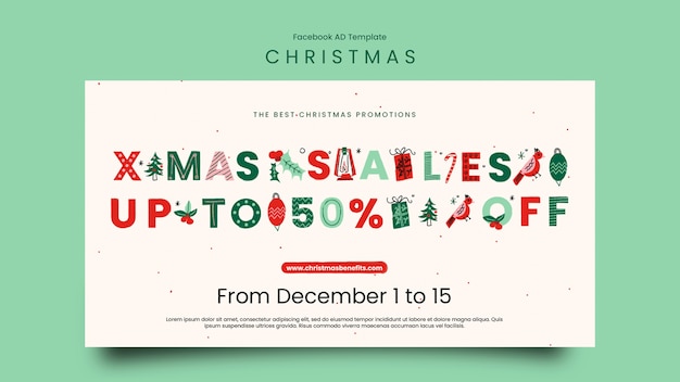 PSD christmas celebration facebook template