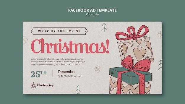 Modello facebook per festeggiare il natale