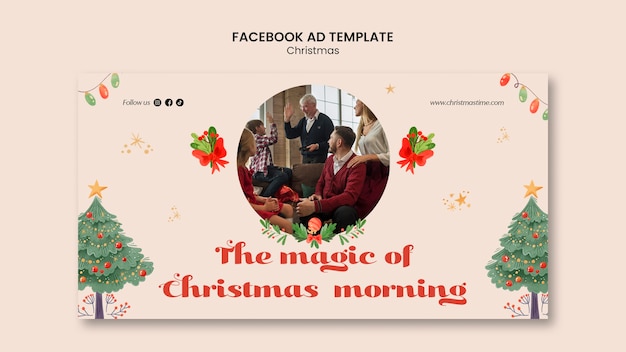 Modello facebook per festeggiare il natale