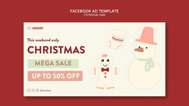 PSD christmas celebration facebook template