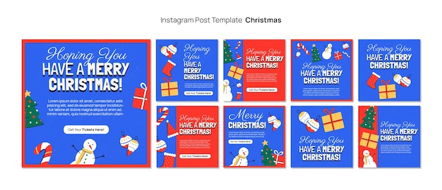 PSD christmas celebration instagram posts